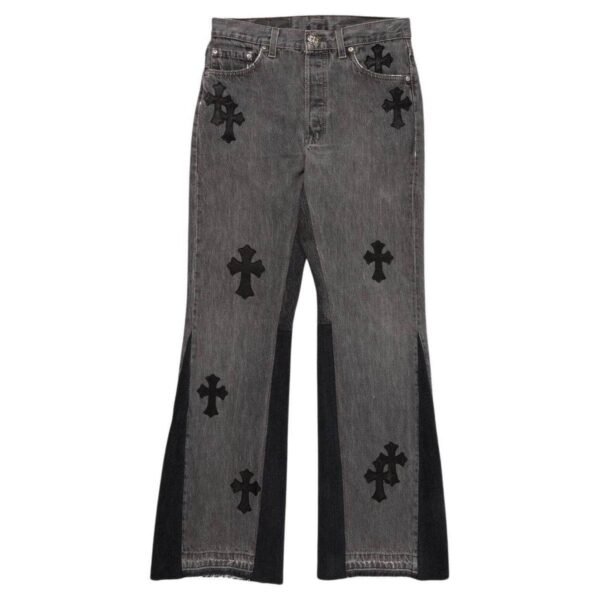 Ash Flared Jeans with Chromeheart